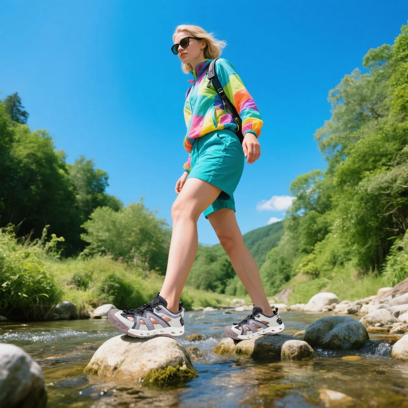 HUMTTO Women's Amphibious Closed Toe Hiking Sandals Quick-Dry Water Shoes Non-Slip Athletic Adjustable Outdoor Fisherman Summer Beach Walking Travel Shoe