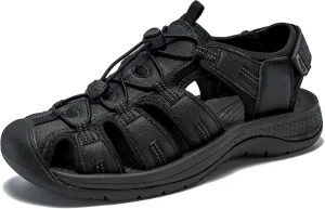 i78 Mens Athletic Hiking Sandals Closed Toe Outdoor Sport Sandals for Trail Beach Walking Waterproof Lightweight Casual