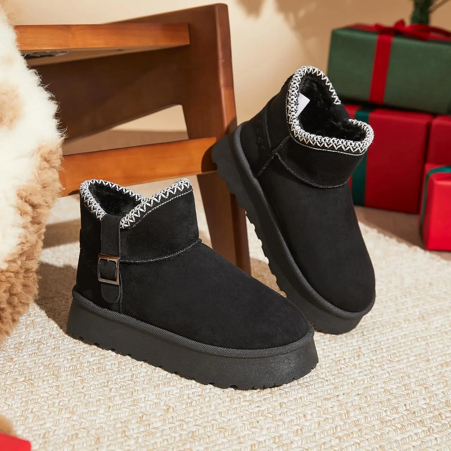 Iarus Womens Snow Boots Winter Boots for Womens Fur Lined Boots Comfortable Warm Booties for Outdoor