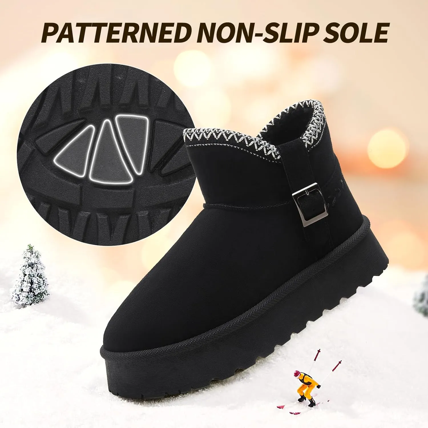Iarus Womens Snow Boots Winter Boots for Womens Fur Lined Boots Comfortable Warm Booties for Outdoor
