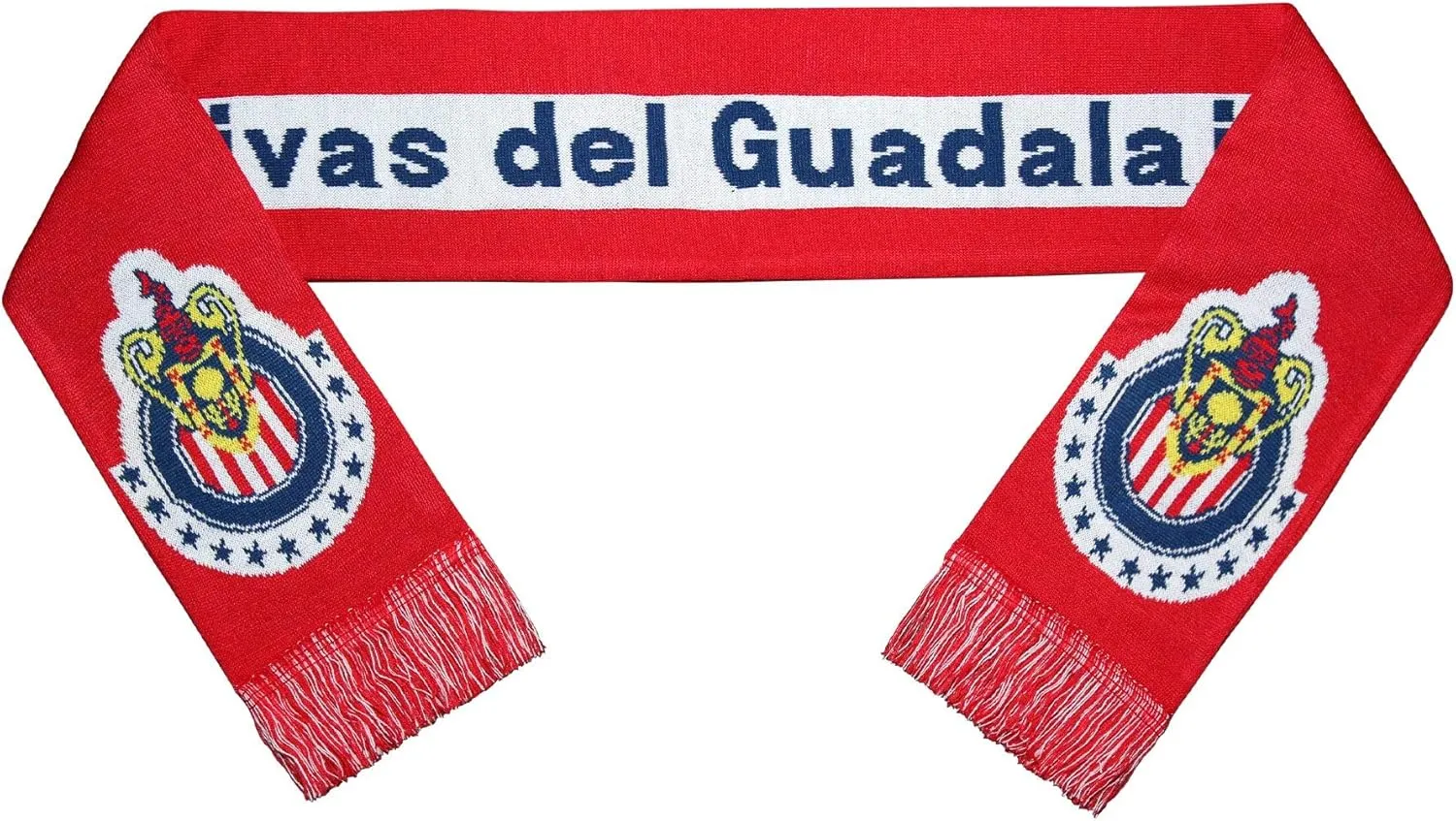 Icon Sports Soccer Team Scarf – Official World Football Club Logo Fans Premium Reversible Knit Warm Fringe Scarves Wrap