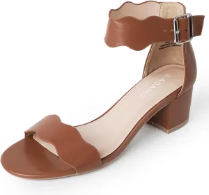 J. Adams Mimi Ankle Strap Kitten Heel Sandal