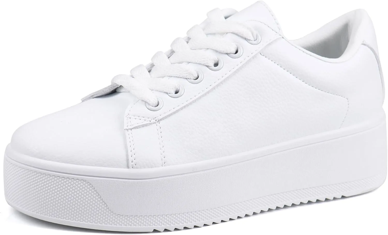 JABASIC Women Fashion Sneakers Low-top Lace-Up Stylish Walking Shoes Comfort Platform Sneakers