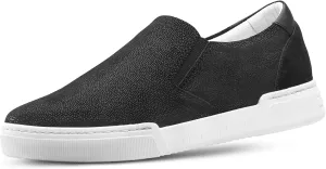 JATAREA Women's Fashion Sneakers – Genuine Leather Casual Shoes, Comfortable Cushioned Insole, TPR Rubber Sole, Stylish Lifestyle, Lightweight and Durable Travel Sneakers