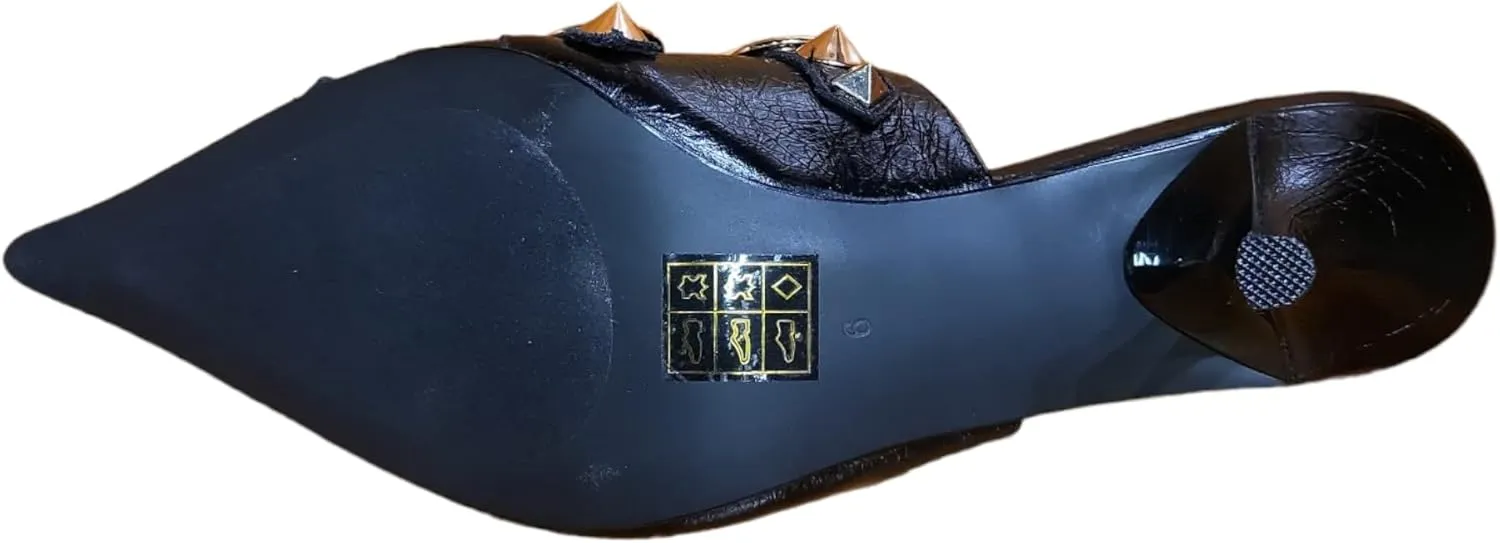 Jeffrey Campbell Rock-ON Mules Black Gold