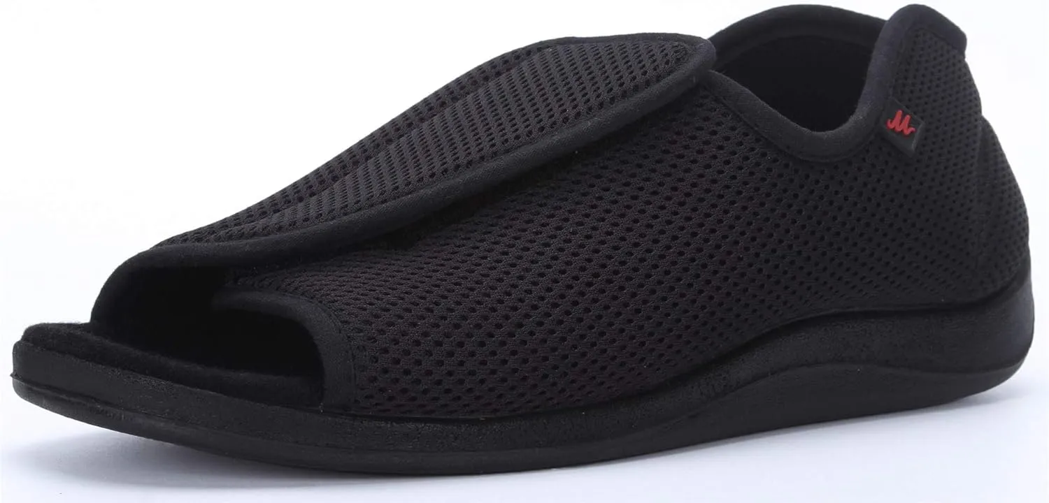 JIONS Women Men Adjustable Velco Extra Wide Shoes Swollen Feet Diabetic Edema Boots Slippers Indoor Outdoor Sandals Unisex Large Size 5-14