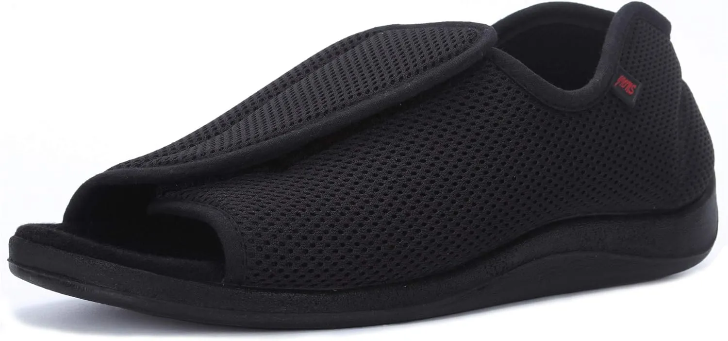 JIONS Women Men Adjustable Velco Extra Wide Shoes Swollen Feet Diabetic Edema Boots Slippers Indoor Outdoor Sandals Unisex Large Size 5-14