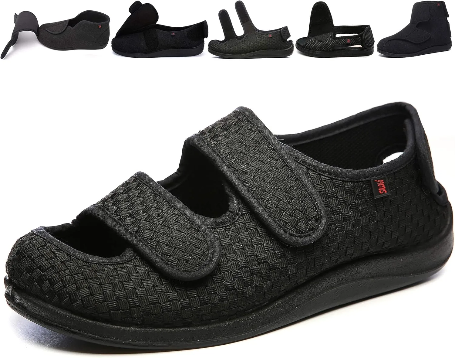 JIONS Women Men Adjustable Velco Extra Wide Shoes Swollen Feet Diabetic Edema Boots Slippers Indoor Outdoor Sandals Unisex Large Size 5-14