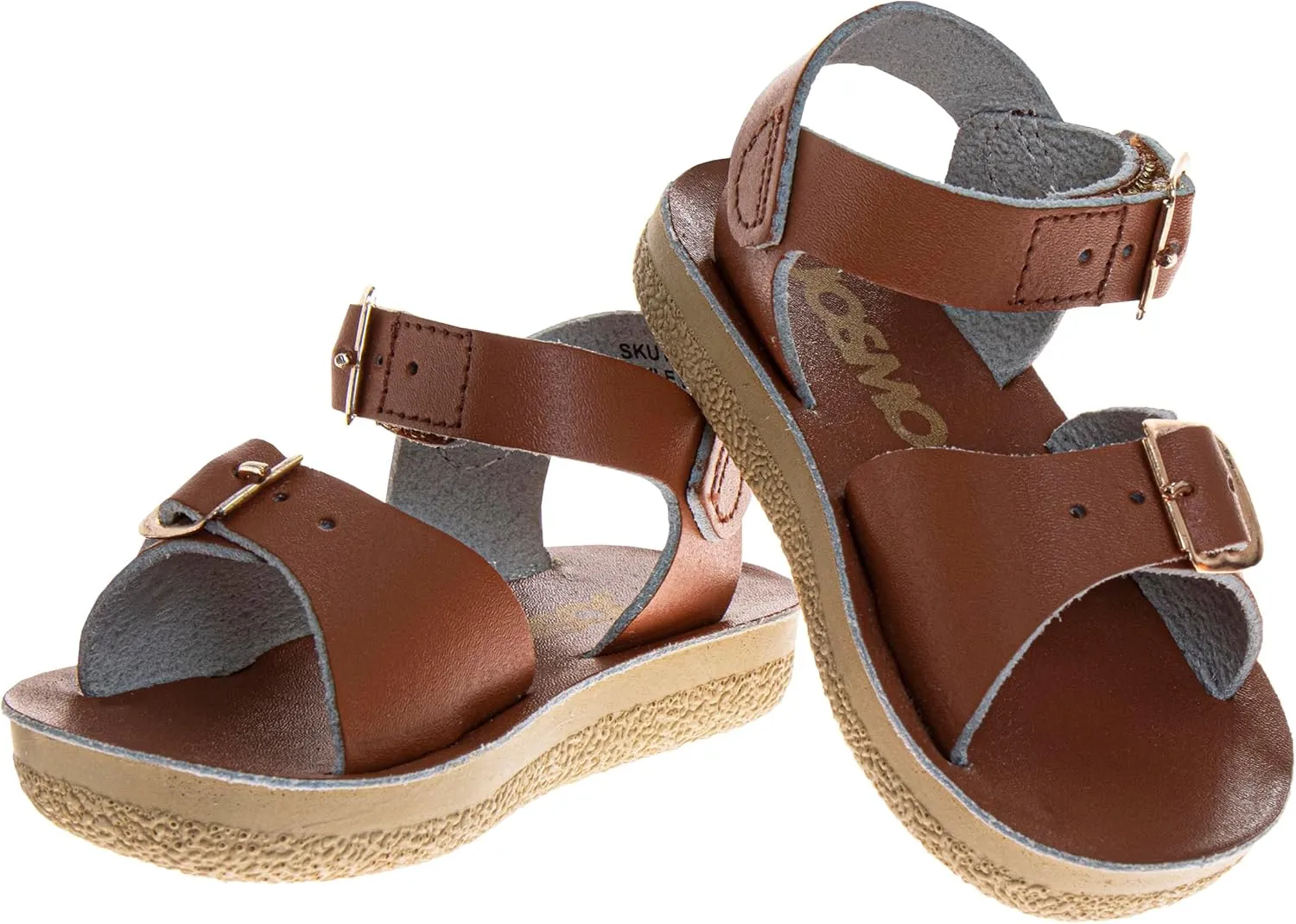 Josmo Girls Sandals Buckle Open Toe Summer Beach Wedding Shoes for Kids (sizes 6-10 Toddler / 11-12 Little Kid)