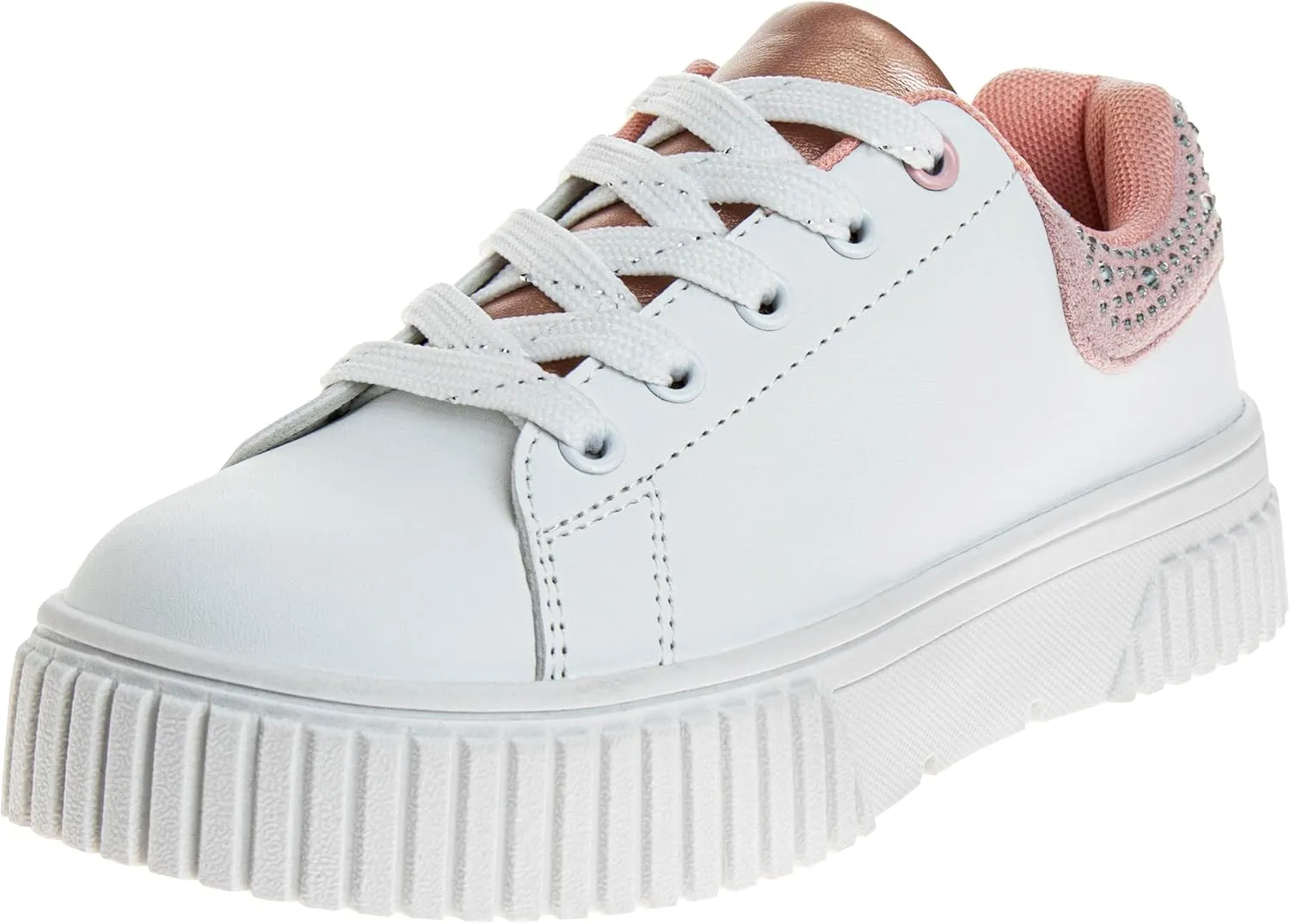 Josmo Kids Girl Sneakers Lace Up Casual Fashion Platform Shoes (Little Kid - Big Kid)