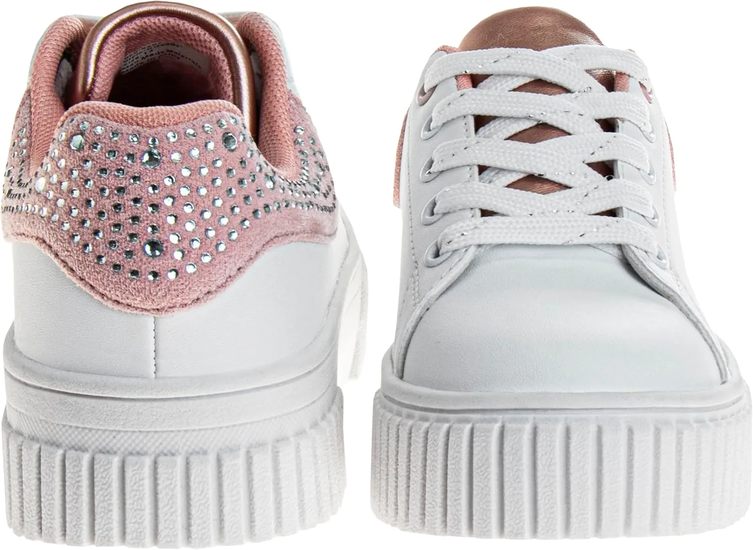 Josmo Kids Girl Sneakers Lace Up Casual Fashion Platform Shoes (Little Kid - Big Kid)