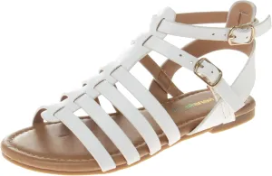 Josmo Kids Sandals for Girls Adjustable Buckle Closure - Casual Fashion Open Toe Sandal (sizes: 11-13 Little Kid / 1-4 Big Kid)
