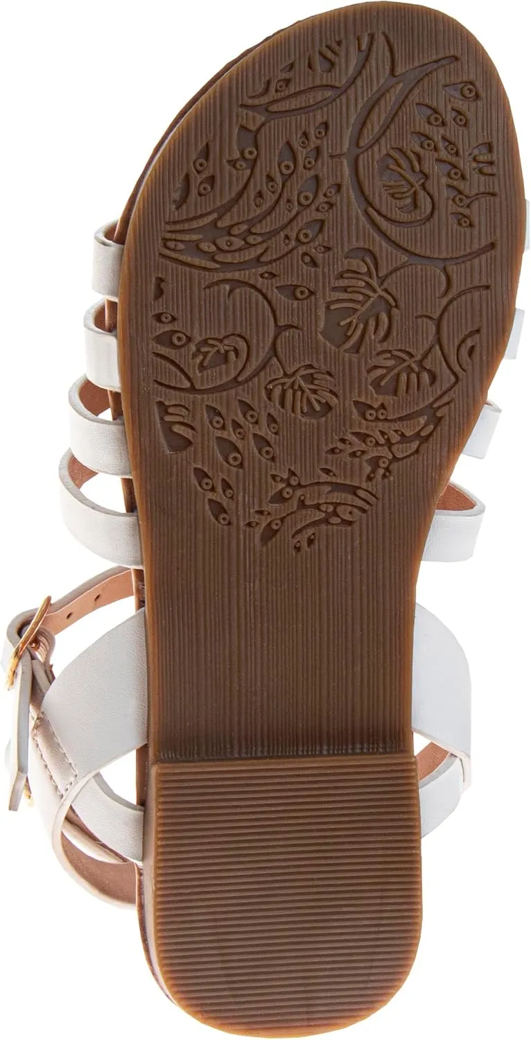 Josmo Kids Sandals for Girls Adjustable Buckle Closure - Casual Fashion Open Toe Sandal (sizes: 11-13 Little Kid / 1-4 Big Kid)