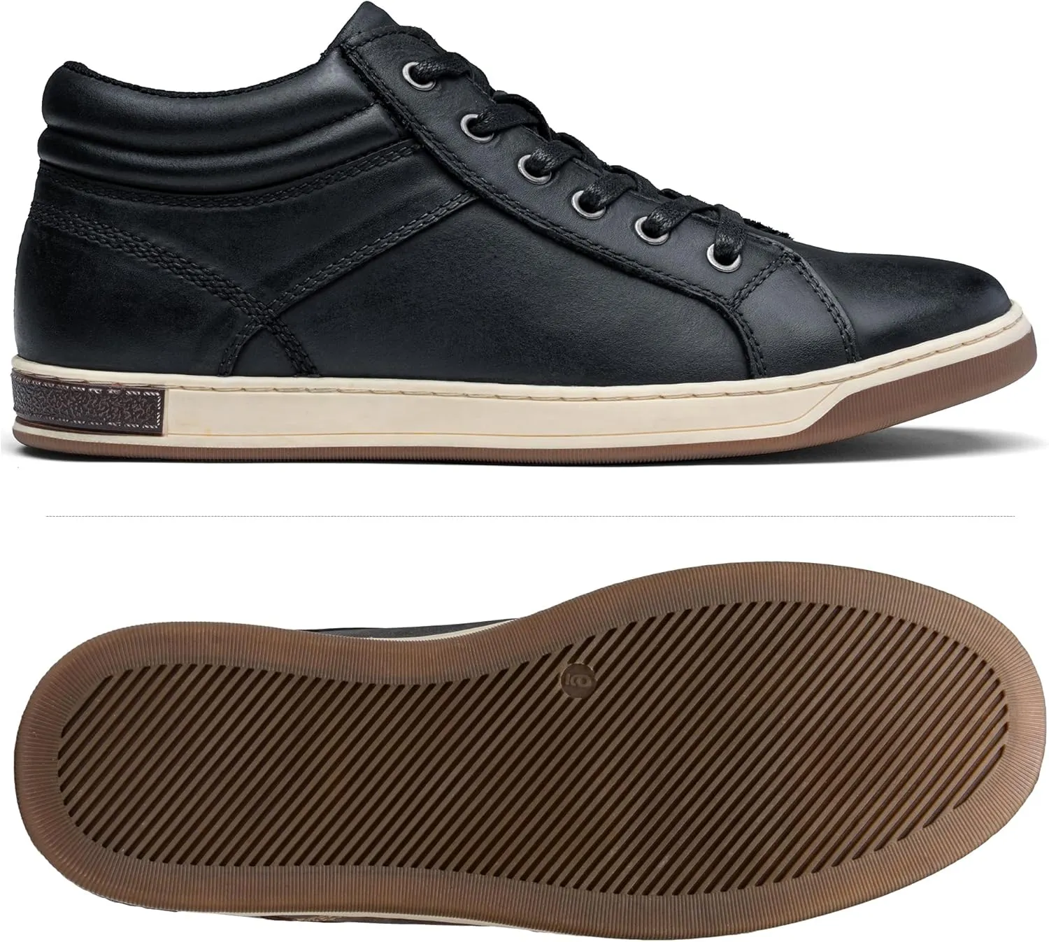 Jousen Men's Leather Fashion Sneakers