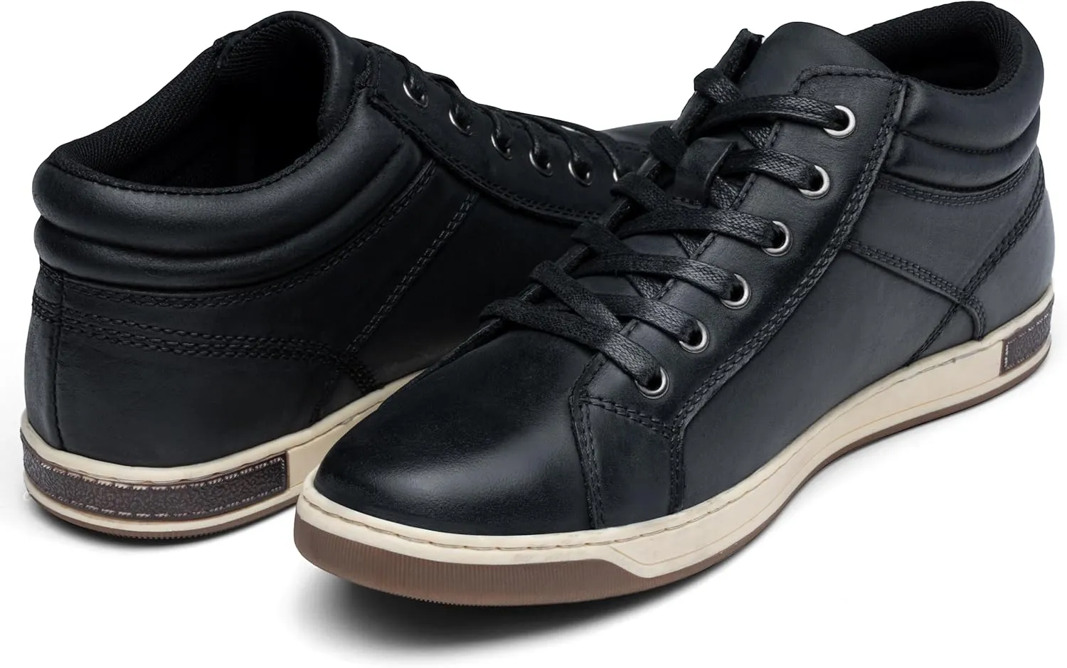 Jousen Men's Leather Fashion Sneakers