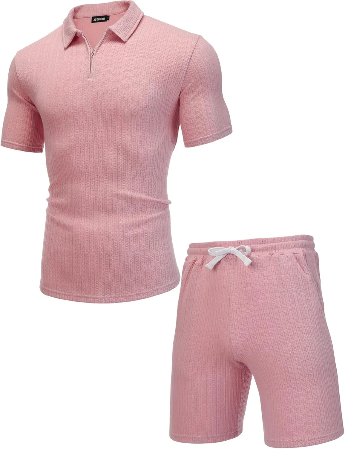 JoZorro Mens Polo Shirts and Shorts Set Tracksuit Fashion Casual Summer 2 Piece Outfits for Men