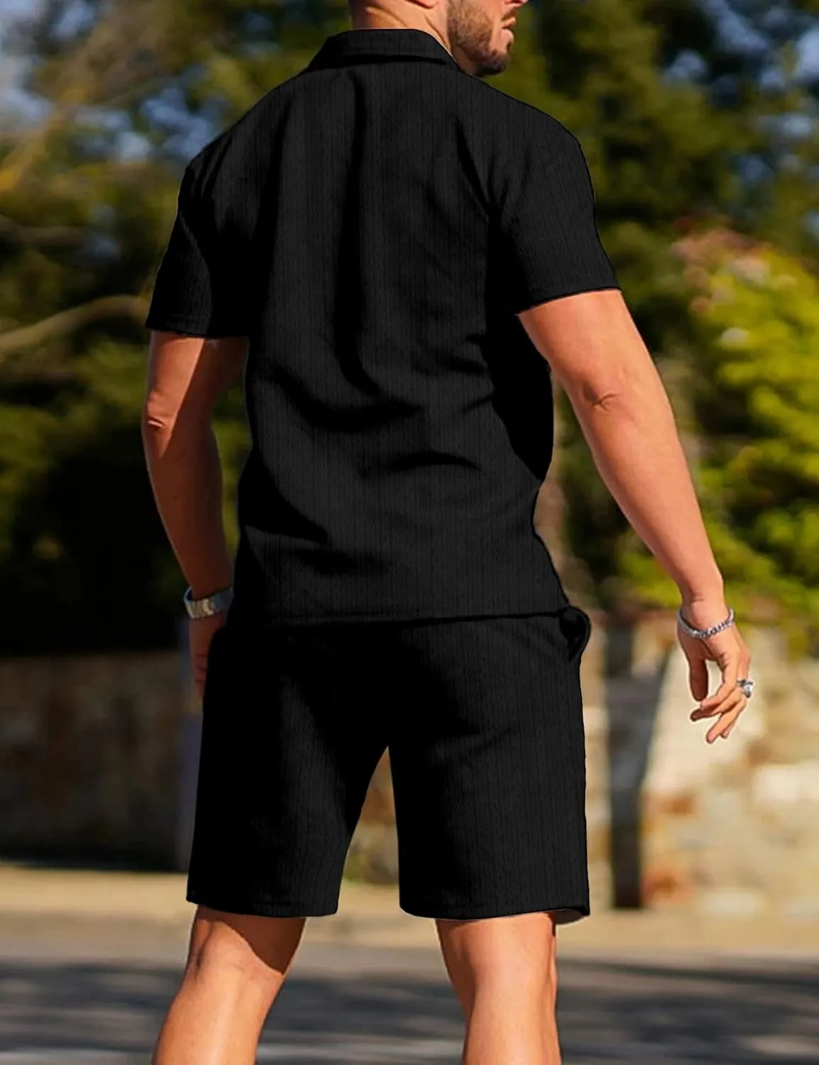 JoZorro Mens Polo Shirts and Shorts Set Tracksuit Fashion Casual Summer 2 Piece Outfits for Men