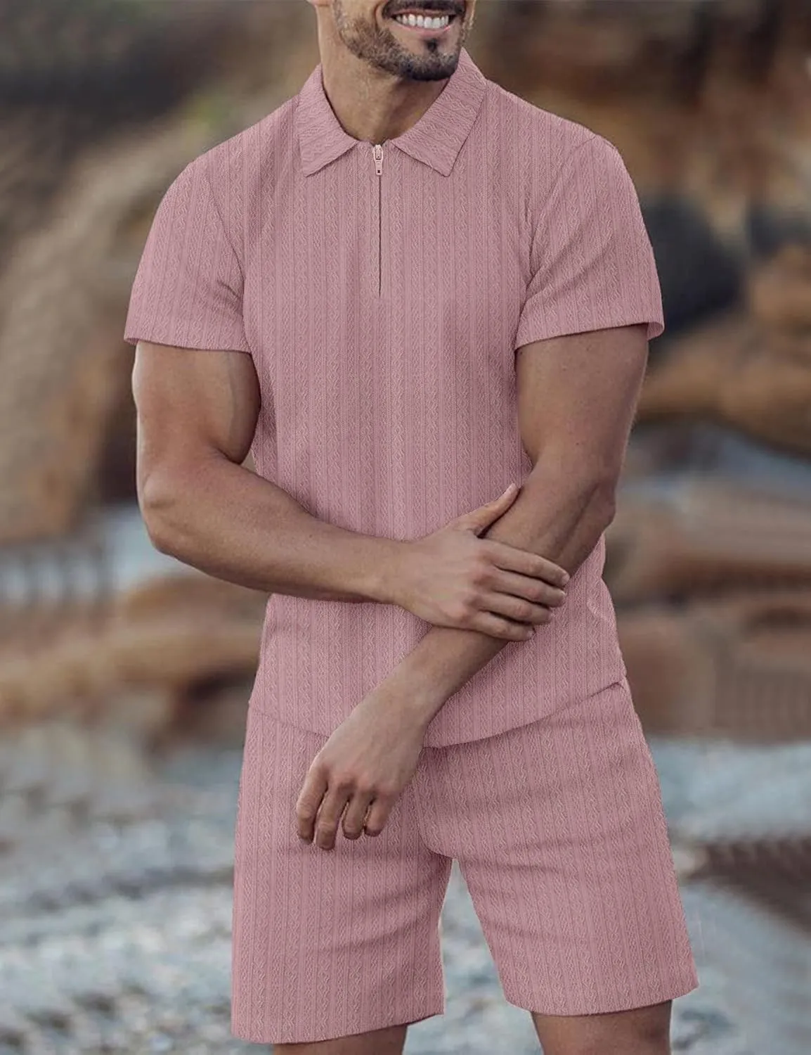 JoZorro Mens Polo Shirts and Shorts Set Tracksuit Fashion Casual Summer 2 Piece Outfits for Men