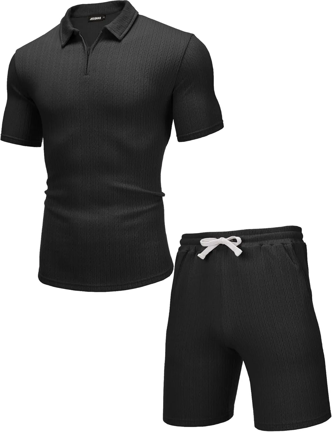 JoZorro Mens Polo Shirts and Shorts Set Tracksuit Fashion Casual Summer 2 Piece Outfits for Men