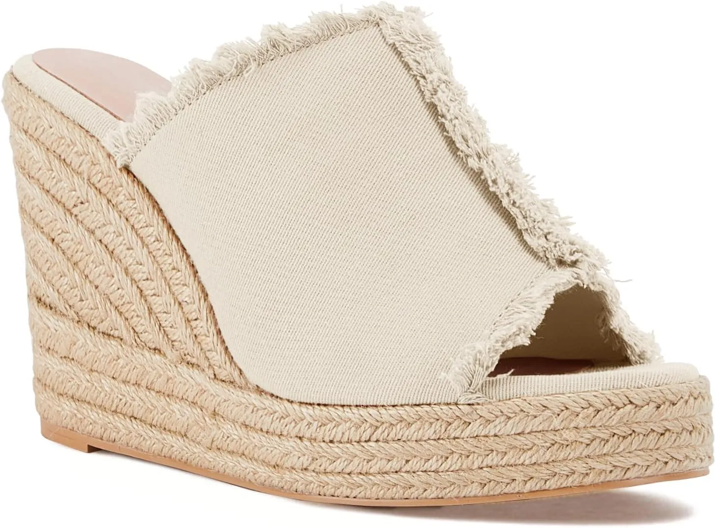 Juliet Holy Womens Wedge Sandals Peep Toe Denim Slip On Backless Espadrilles Platform Sandal Shoes