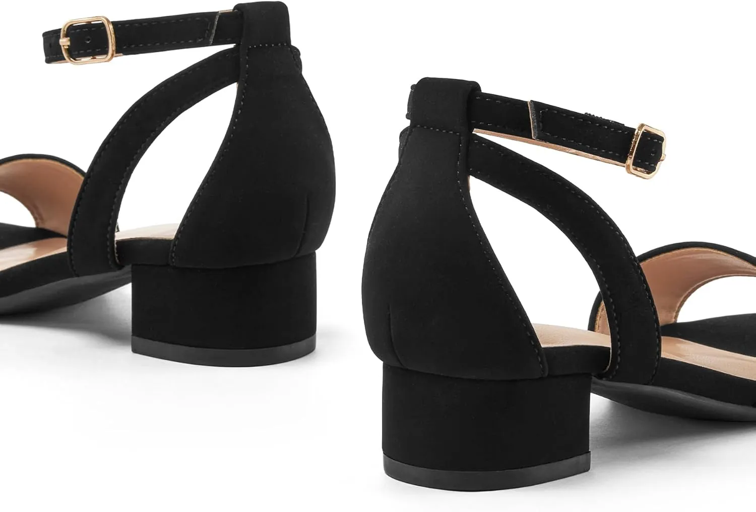 K KomForme Girls Sandals Low Chunky Heels Dress Pumps Ankle Strap Open Toe Flower Wedding Party Dress Shoes for Toddler/Little Kid/Big Kid