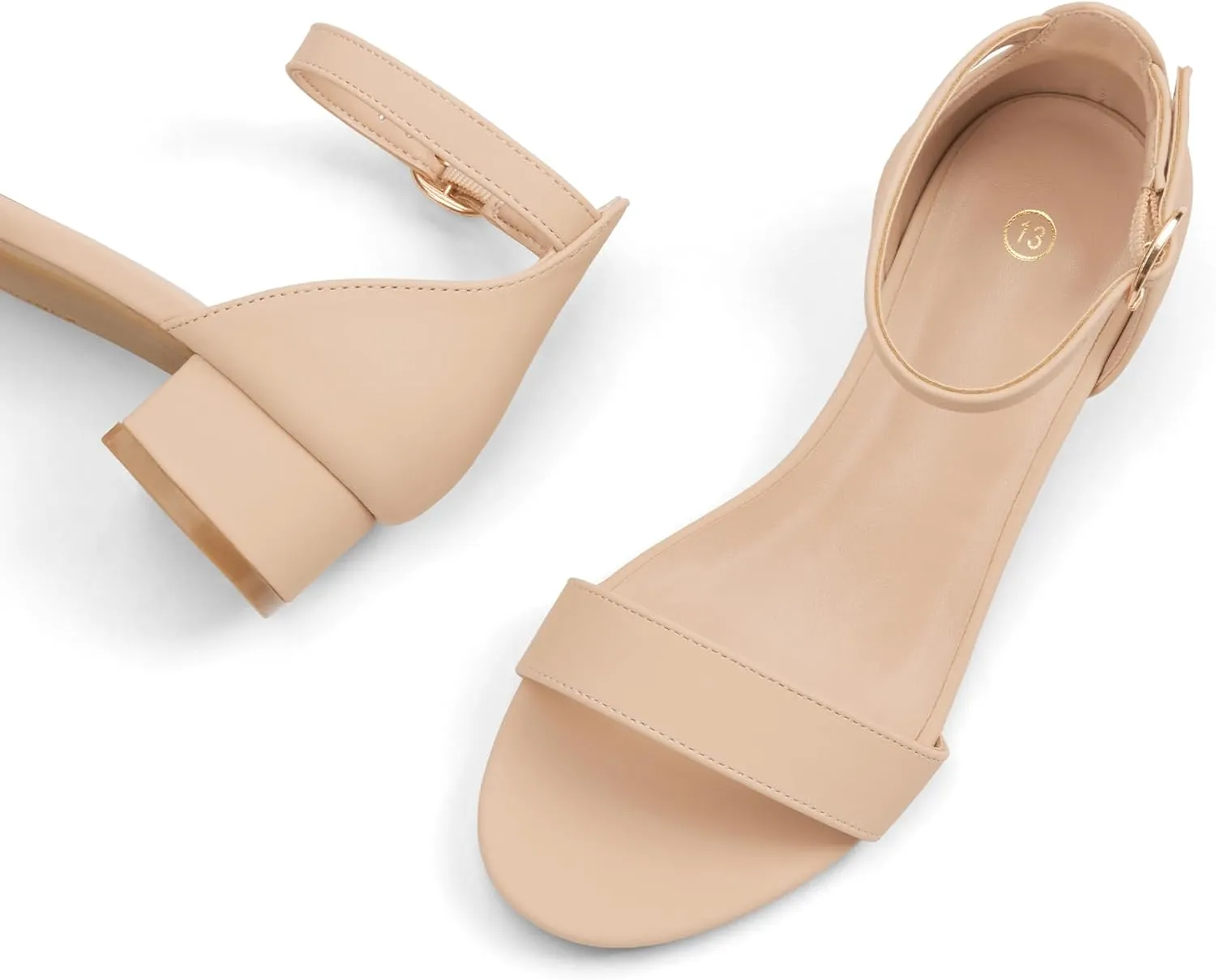 K KomForme Girls Sandals Low Heels Dress Pump Ankle Strap Open Toe Wedding Party Shoes(Toddler/Little Kids/Big Kids)