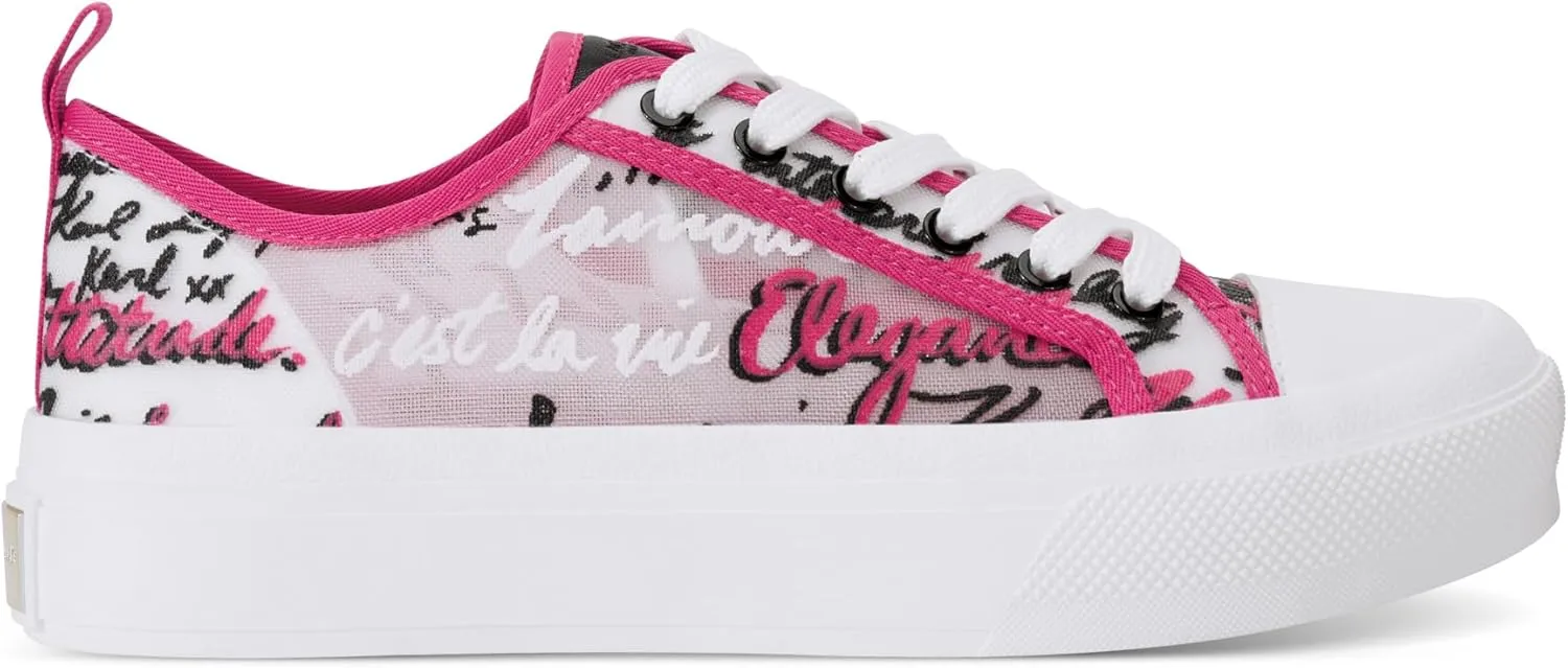 Karl Lagerfeld Paris Women's Everyday Cushioned Insole Gilianne-Lace Up Shoe Sneaker