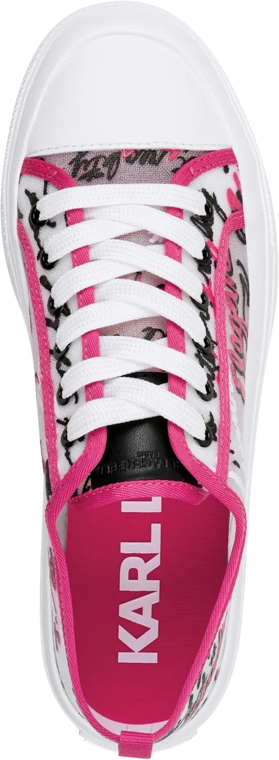 Karl Lagerfeld Paris Women's Everyday Cushioned Insole Gilianne-Lace Up Shoe Sneaker