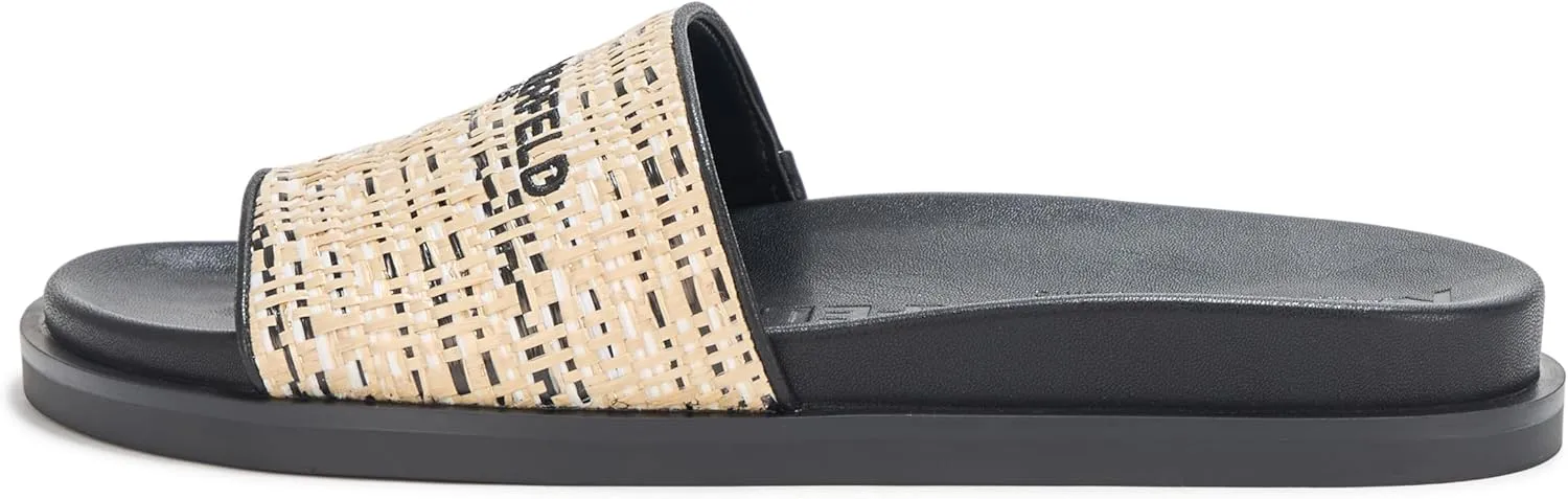Karl Lagerfeld Paris Women's Everyday Cushioned Insole Hazlet-Flat Slide Sandal