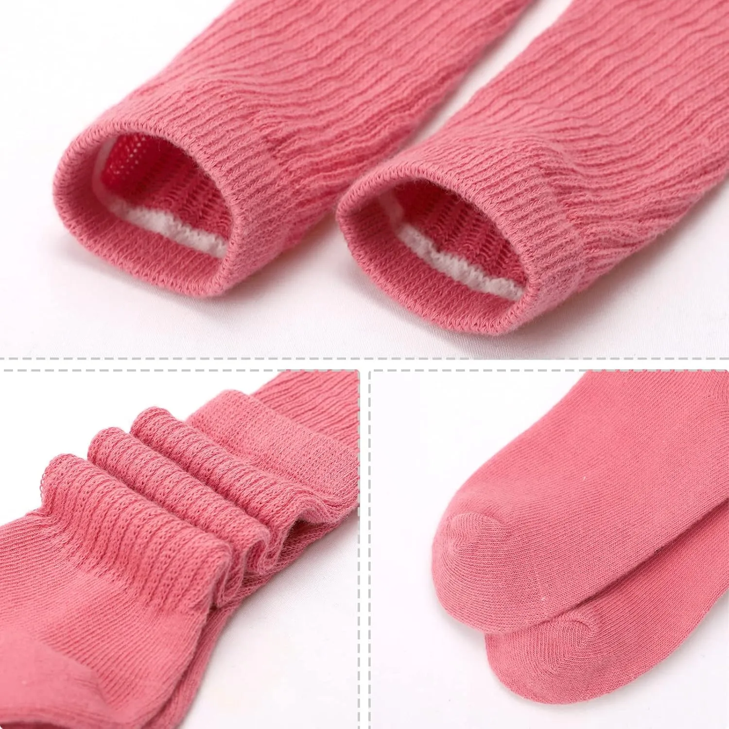 KEREDA Little Kids Girls Slouch Crew Socks Toddler Cotton Dress Sock 0-15 Years