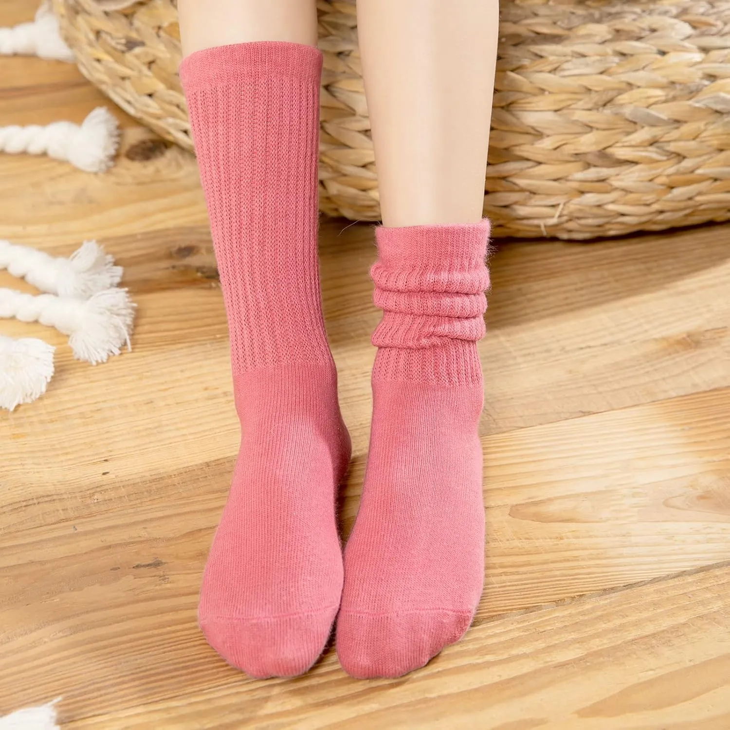KEREDA Little Kids Girls Slouch Crew Socks Toddler Cotton Dress Sock 0-15 Years