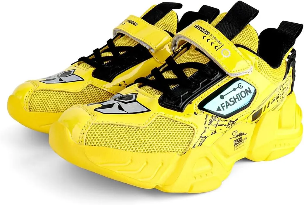 Kid Boys Girls Lightweight Breathable Sneakers Strap Athletic Tennis Shoes for Running Walking