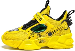 Kid Boys Girls Lightweight Breathable Sneakers Strap Athletic Tennis Shoes for Running Walking