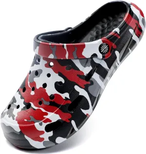 Kids Classic Camo Beach Clogs | Lightweight Water Sandals for Boys - Quick-Dry Non-Slip Light and Durable （Little Kid/Big Kid）