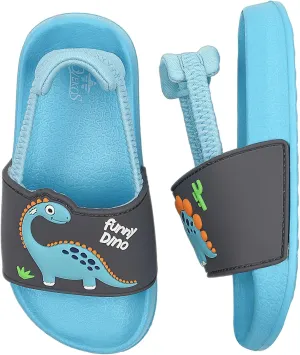 Kids Flip Flops Sandals Toddler Boys Girls Sequin Slides Shower Beach Pool Shoes Slip on Summer Slippers with Back Strap