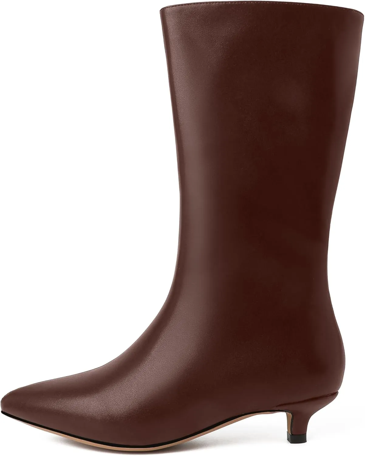 Knee High Boots Women, Pointed Toe Tall Boots Stiletto Kitten Heel Long Boots Slip On Dress Knee High Boots