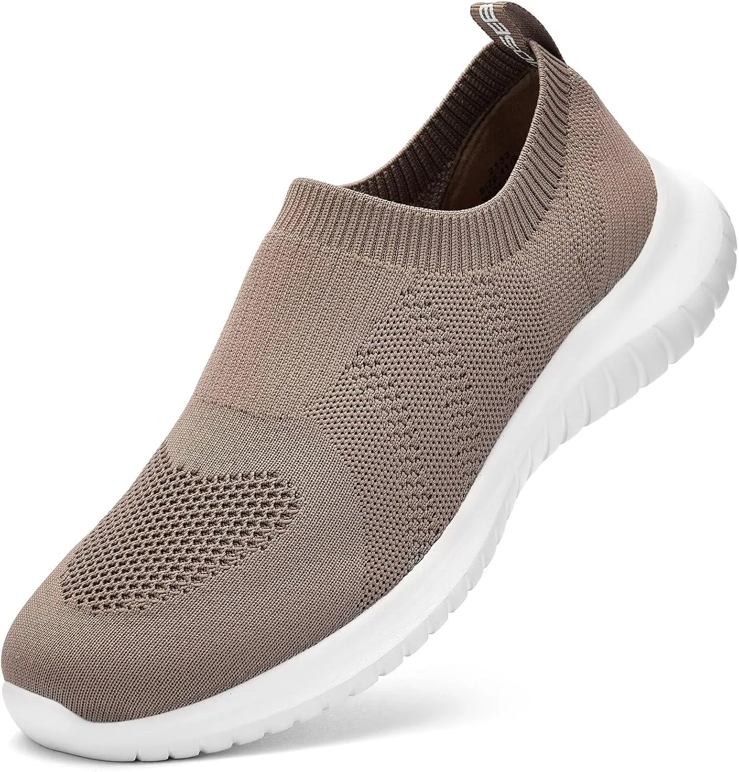 konhill Men's Athletic Walking Shoes - Lightweight Casual Knit Slip on Sneakers
