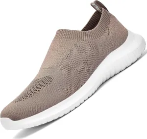 konhill Men's Athletic Walking Shoes - Lightweight Casual Knit Slip on Sneakers