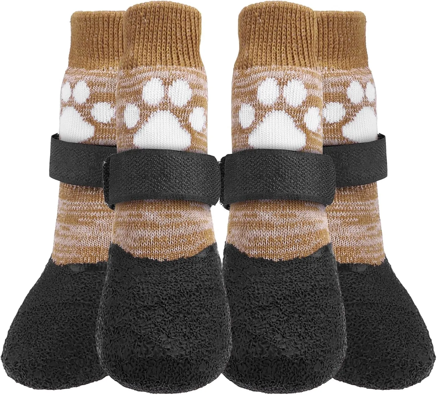 KOOLTAIL Anti Slip Dog Socks for Hot/Clod Pavement to Prevent Licking Paws，Dog Booties for Hardwood Floors, Traction Rain Dog Boots&Paw Protectors Shoes with Grip for Small Medium Large Senior Dogs L