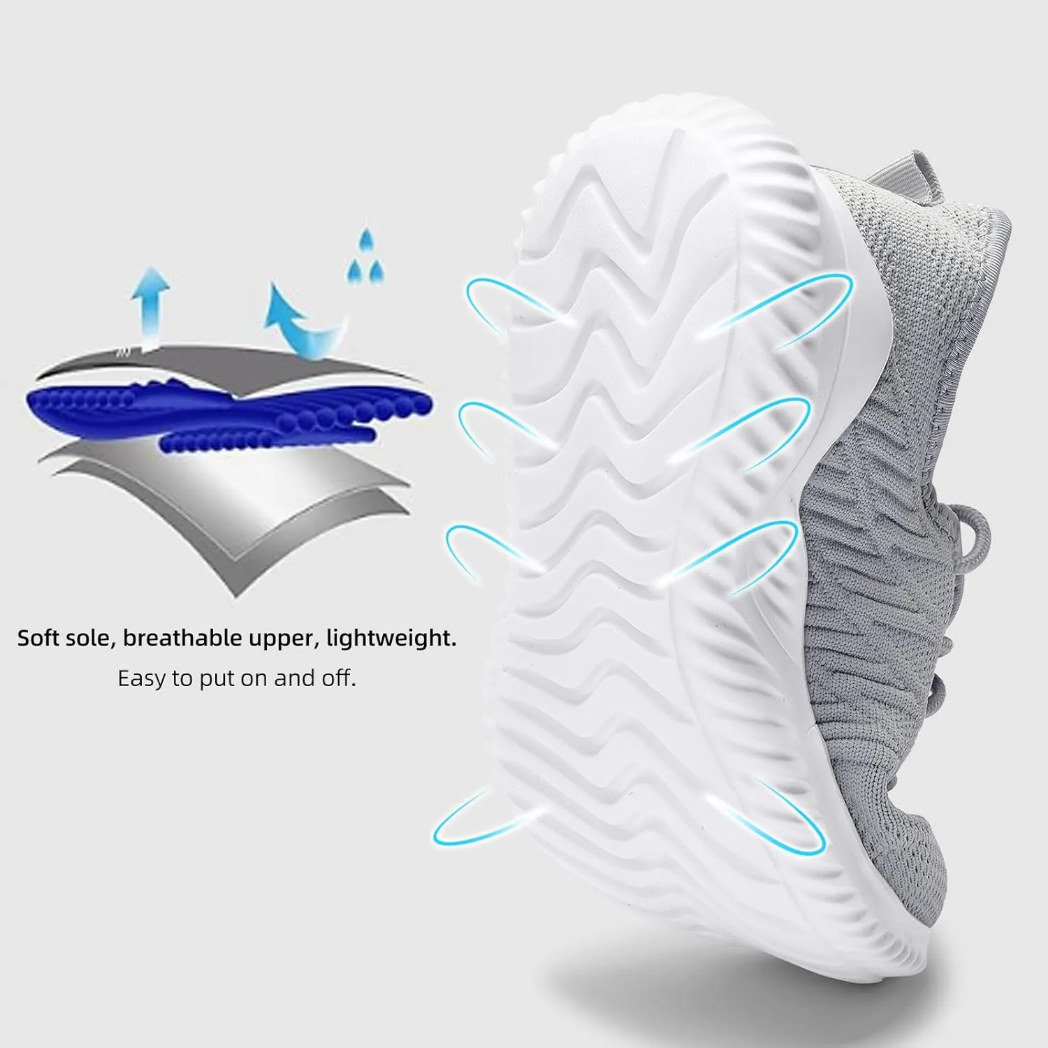 KPP qianguangg Women's Walking Shoes Hands Free Slip-On Sneakers Breathable Tennis Shoes for Women