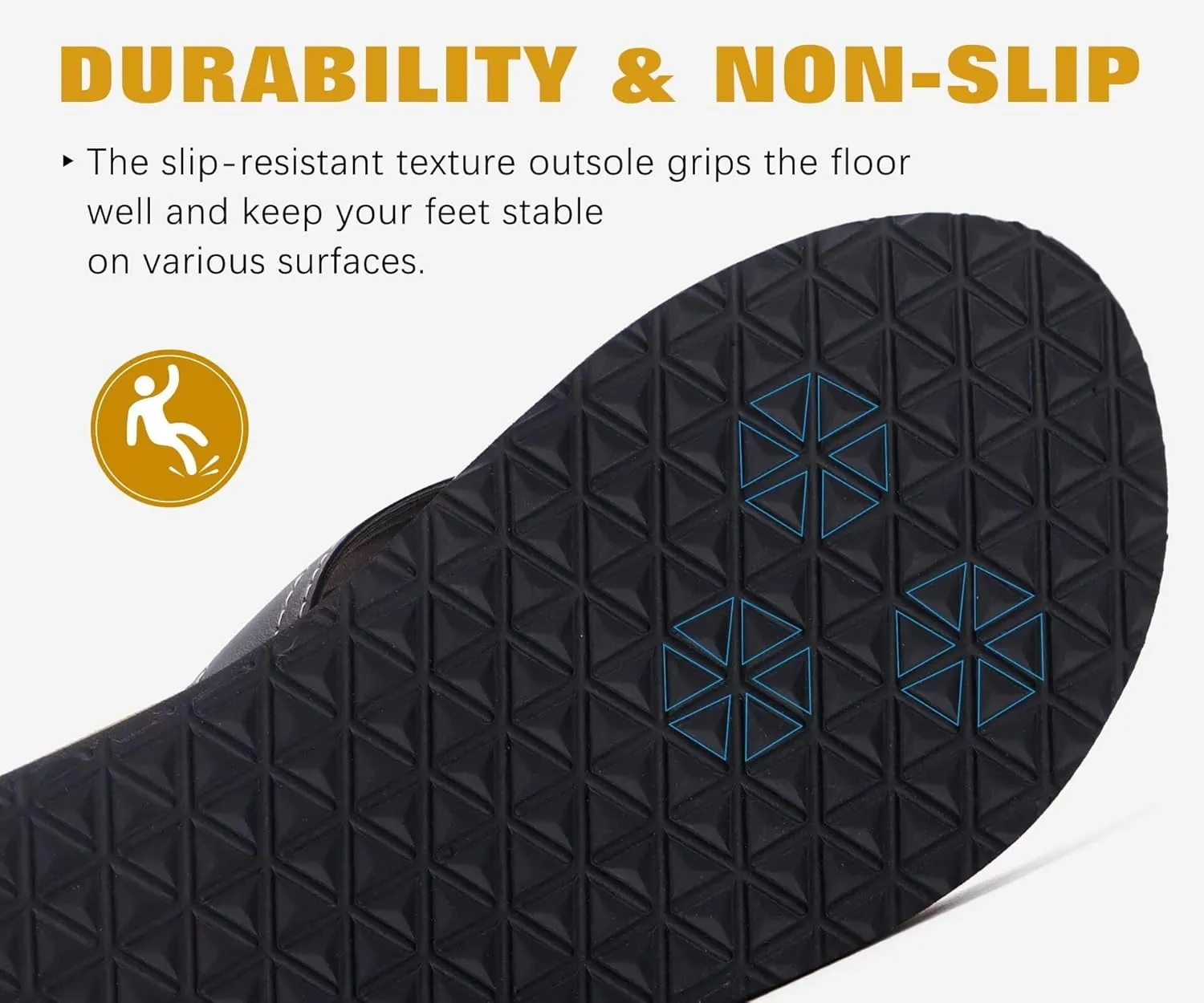 KuaiLu Men's Yoga Mat Leather Flip Flops with Arch Support Comfortable Cushion Walking Thong Sandals Slip On Indoor Outdoor