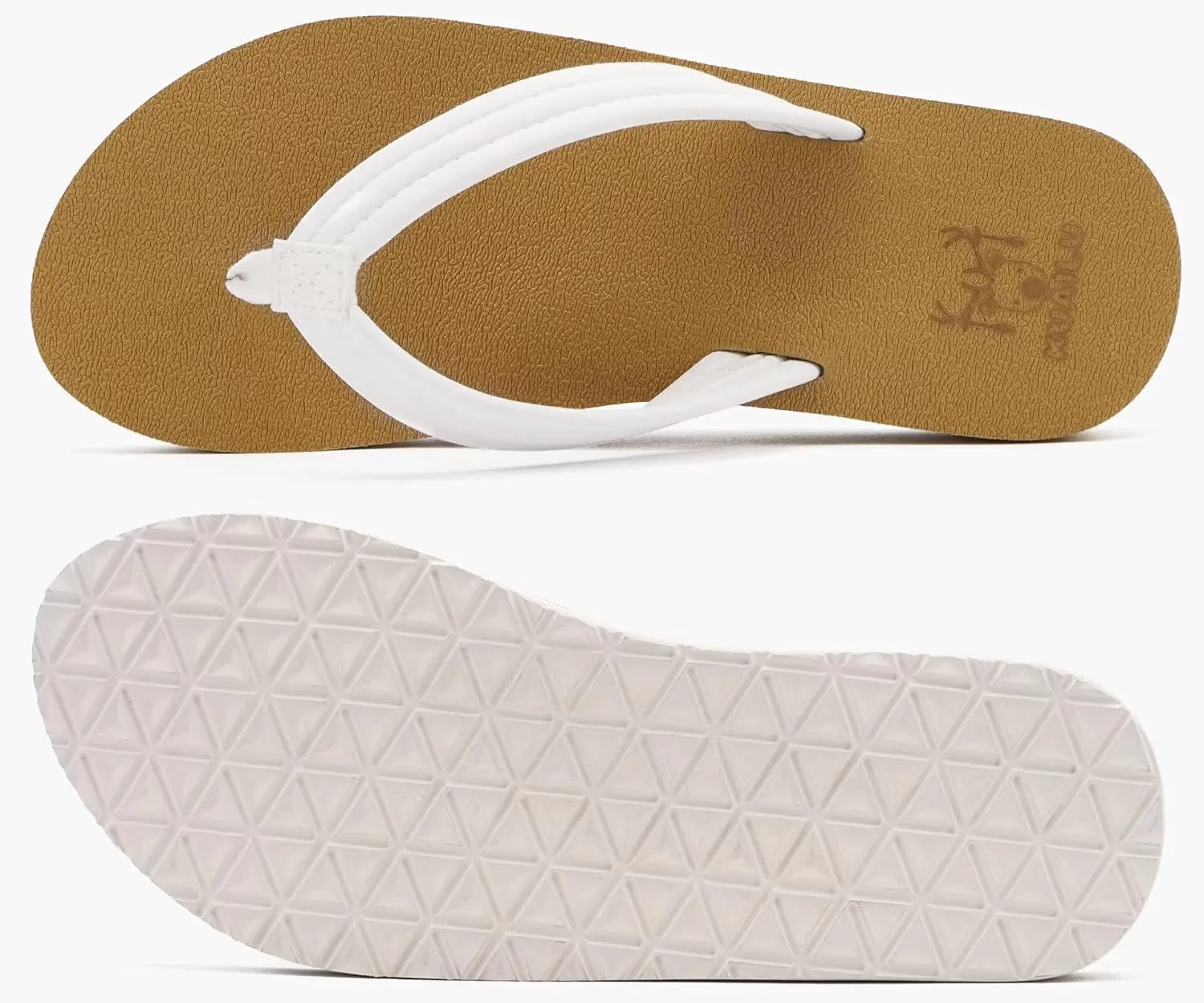 KuaiLu Womens Arch Support Flip Flops Ladies Comfort Lightweight Soft Yoga Mat Cushion Walking Thong Sandals