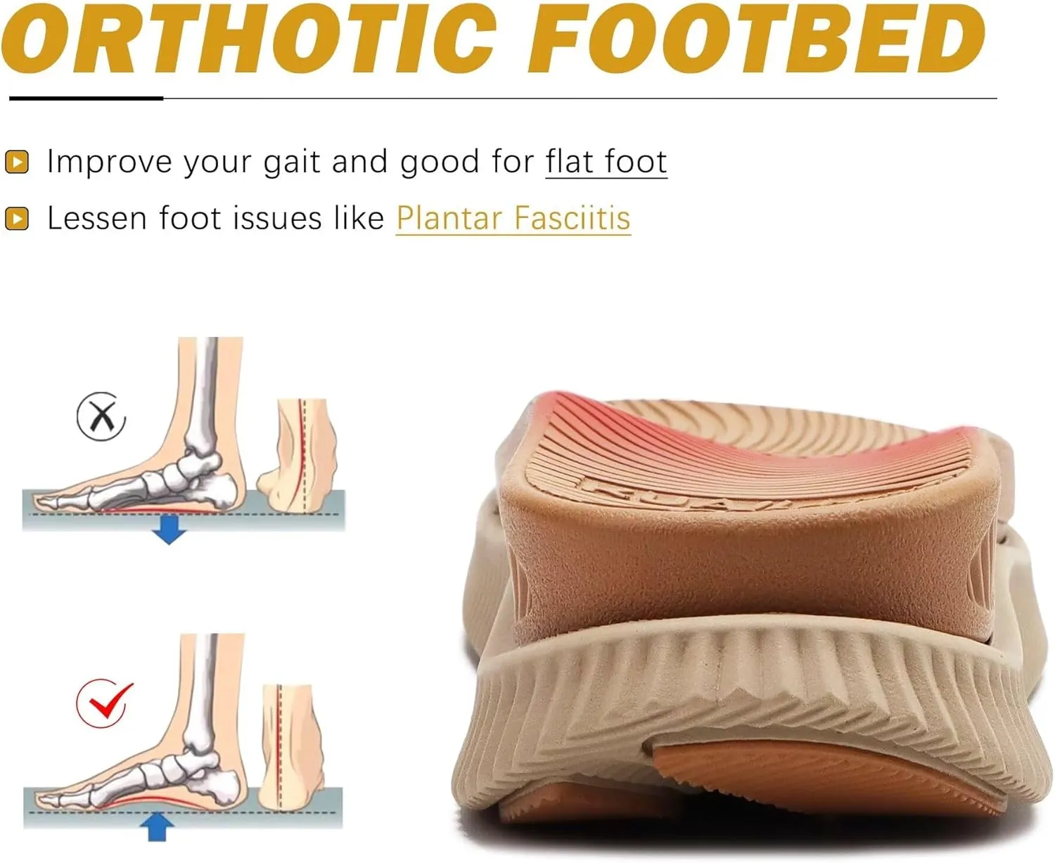 KuaiLu Womens Orthopedic Walking Sandals Ladies Recovery Sport Thick Athletic Cushion Outdoor Hiking Water Sandles Adjustable Strap Sandals with Comfortable Plantar Fasciitis Arch Support