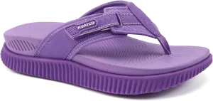 KuaiLu Womens Orthotic Cushion Flip Flops Sport Recovery Walking Sandals for Women with Comfortable Arch Support - Adjustable Flatform Slip On Indoor Outdoor For Summer Casual