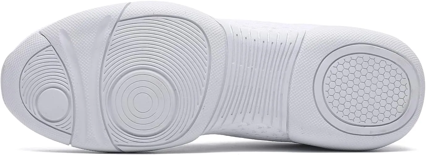 LANDHIKER Cheer Shoes Girls White Dance Shoes Youth Cheerleading Sports Training Athletic Comfortable Shoes Flats Girl