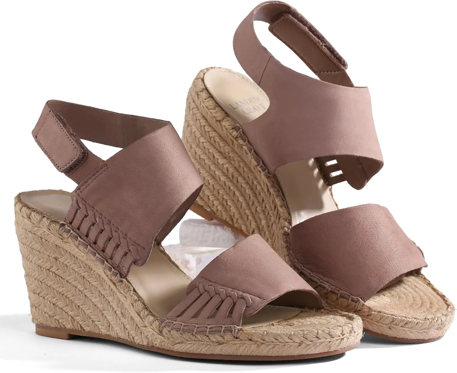 landing craft Platform Wedge Sandals for Women,Magenta Gold Red Black Yellow Espadrille Womens Wedge Sandals Open Toe Ankle Strap High Heel Wedges Summer Dressy Sandals -3.4Inch