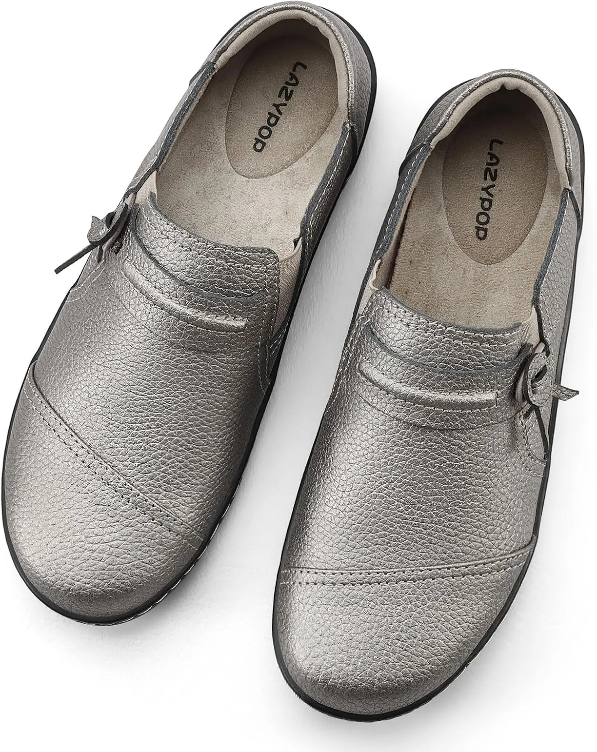 LAZYPOP Women's Classic Comfort Leather Loafers Cute Slip-Ons Casual Dress Shoes Lightweight Walking Flats Everyday Work Shoes