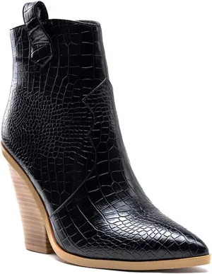 LEHOOR Women Chunky Heel Western Booties Animal Print Women Side Zipper Cowboy Ankle Boots Stacked Heel Pointed Toe Short Boots Mid Calf Cowgirl Classic Sexy Vintage Party Casual 5-11 M US