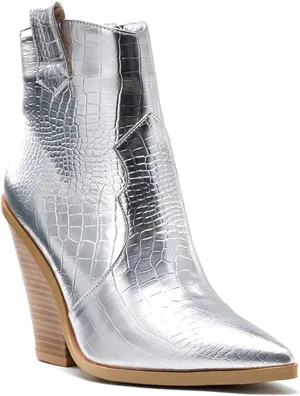 LEHOOR Women Chunky Heel Western Booties Animal Print Women Side Zipper Cowboy Ankle Boots Stacked Heel Pointed Toe Short Boots Mid Calf Cowgirl Classic Sexy Vintage Party Casual 5-11 M US