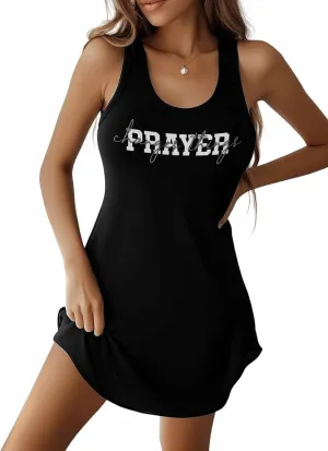 Libaoge Nightgowns for Women Paryer Sleeveless Sleepwear Racerback Women's Nightgowns & Sleepshirts S-4XL
